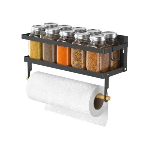 2 in 1 Magnetic Spice Rack with Hooks