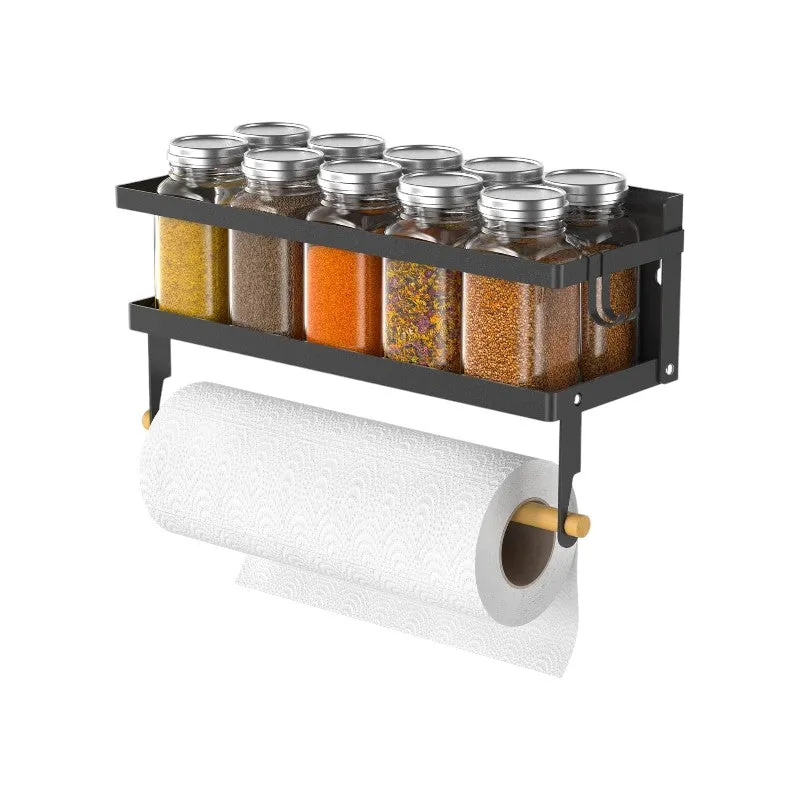 2 in 1 Magnetic Spice Rack with Hooks