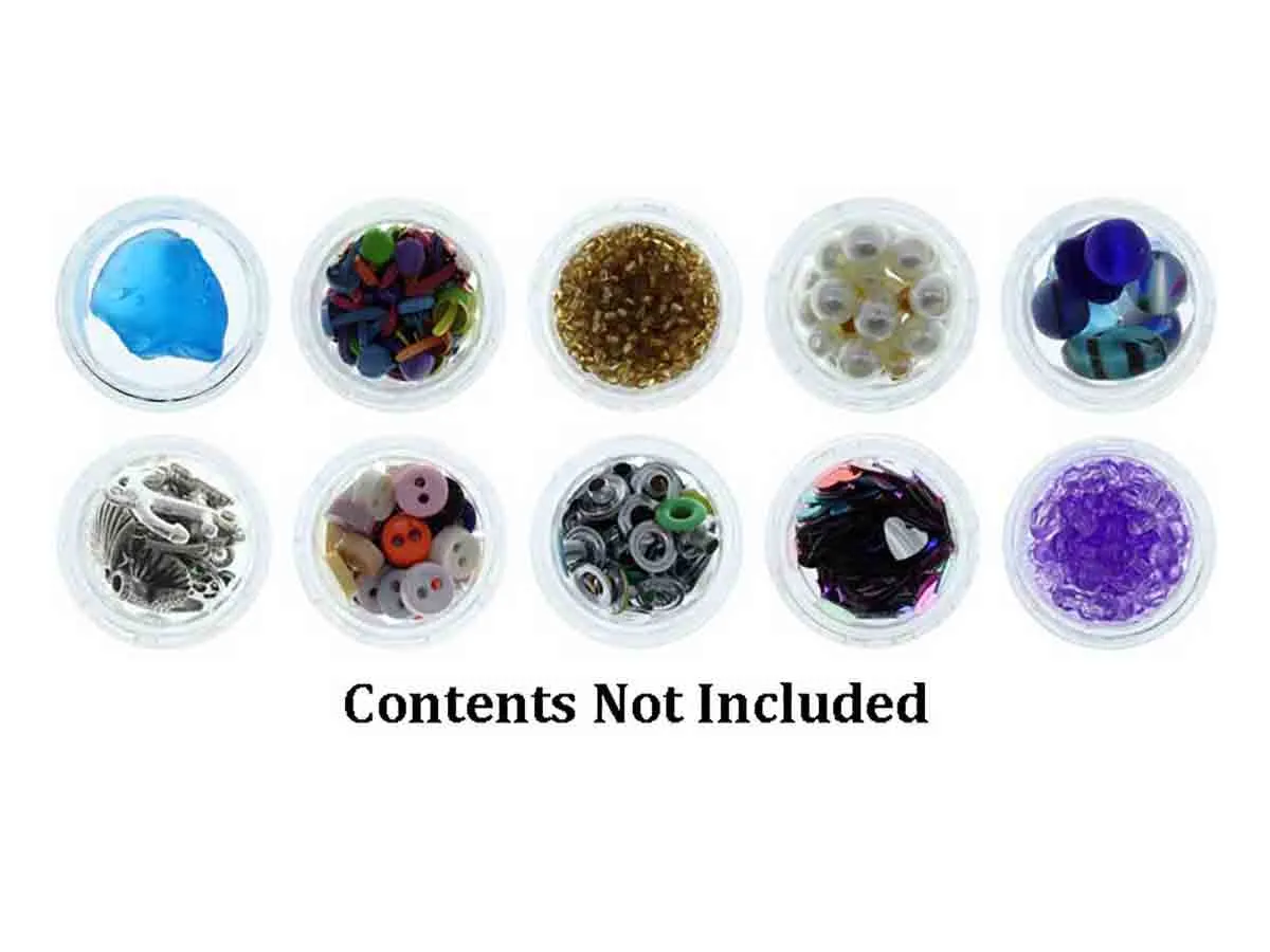 25.4mm - 1 inch Round Plastic Containers - 10pc