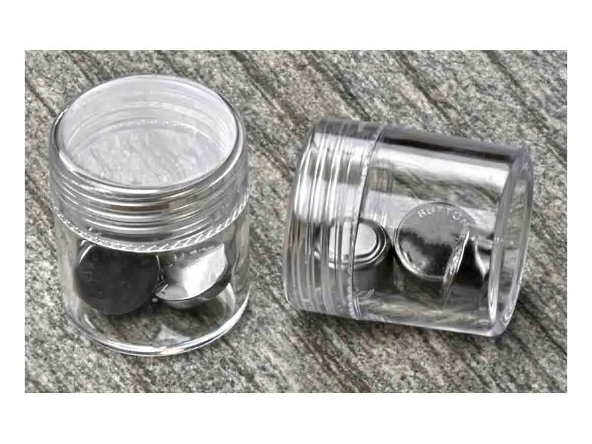 25.4mm - 1 inch Round Plastic Containers - 10pc