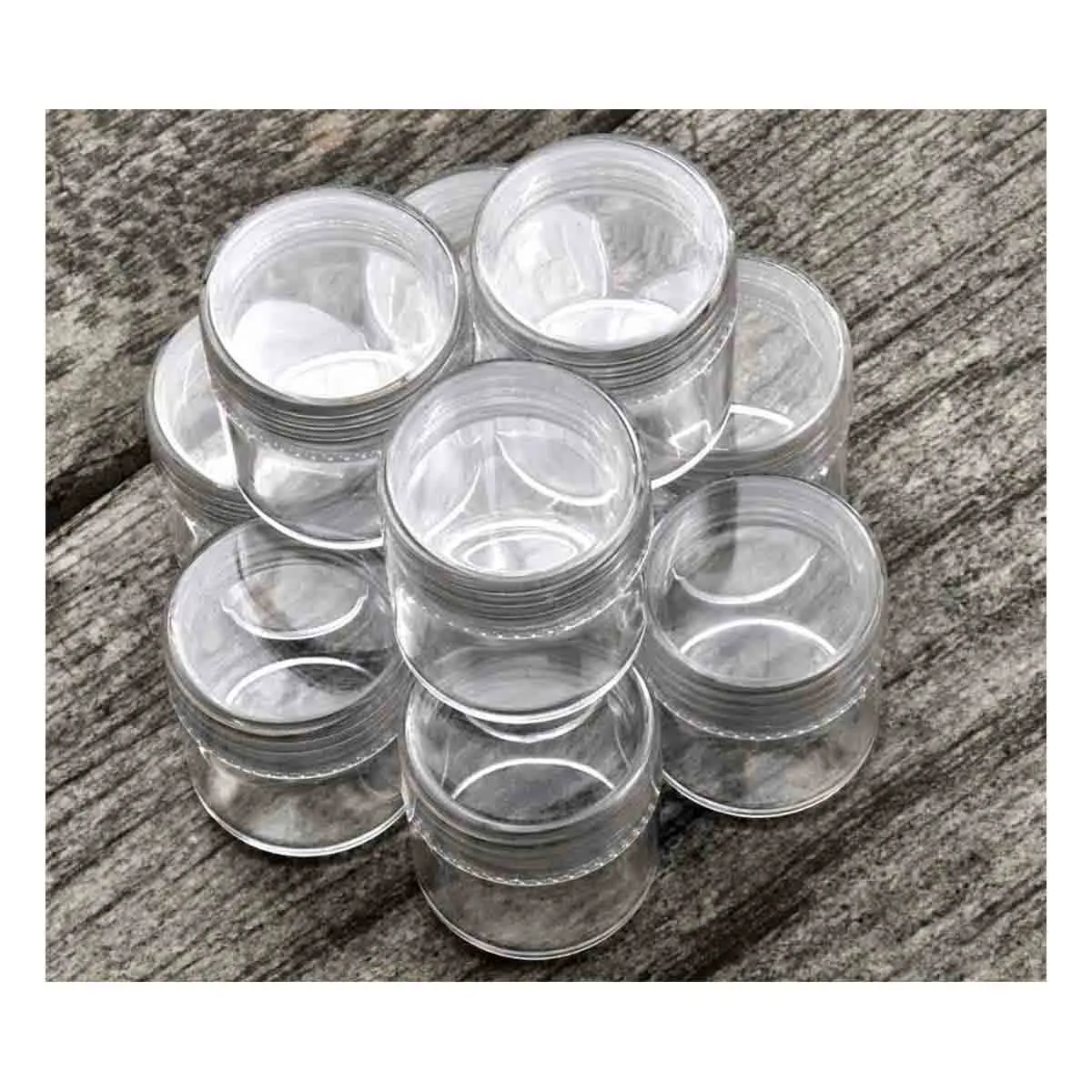 25.4mm - 1 inch Round Plastic Containers - 10pc