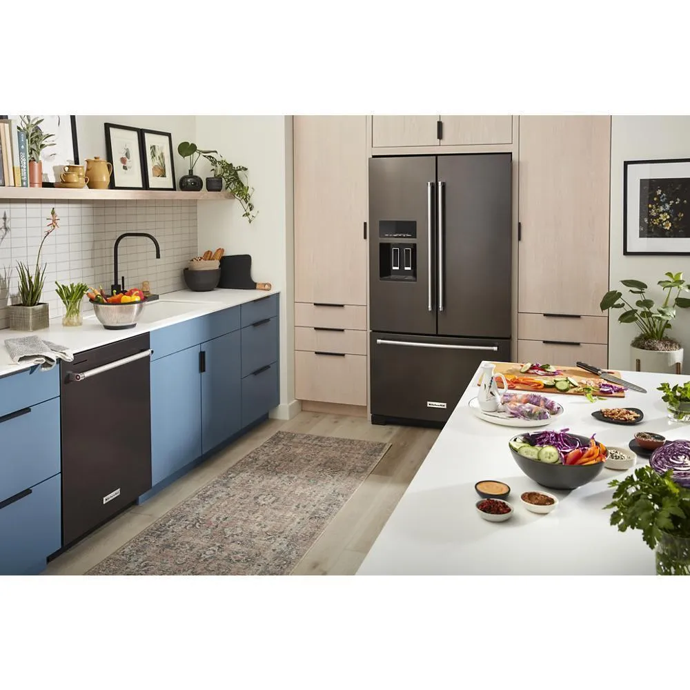 26.8 cu. ft. 36-Inch Width Standard Depth French Door Refrigerator with Exterior Ice and Water and PrintShield™ Finish