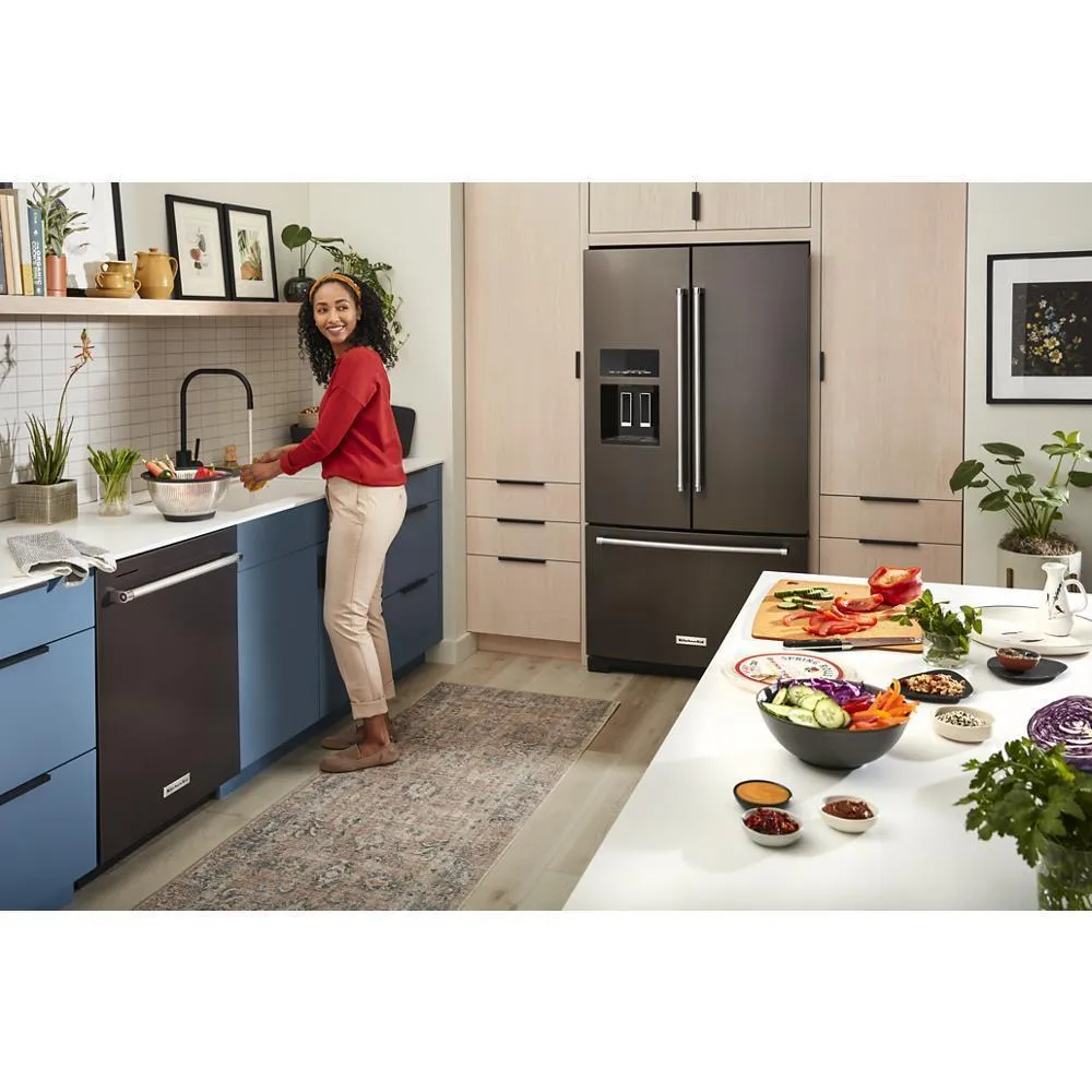 26.8 cu. ft. 36-Inch Width Standard Depth French Door Refrigerator with Exterior Ice and Water and PrintShield™ Finish