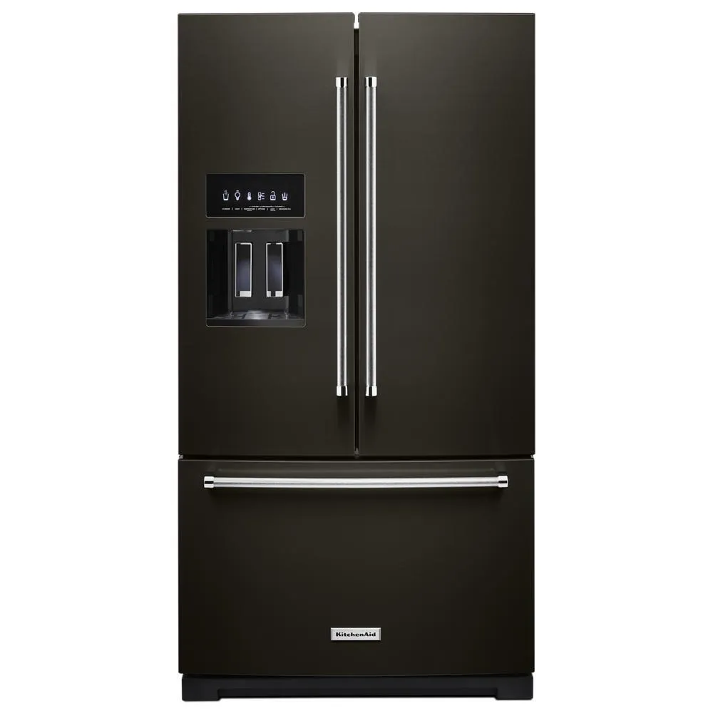 26.8 cu. ft. 36-Inch Width Standard Depth French Door Refrigerator with Exterior Ice and Water and PrintShield™ Finish
