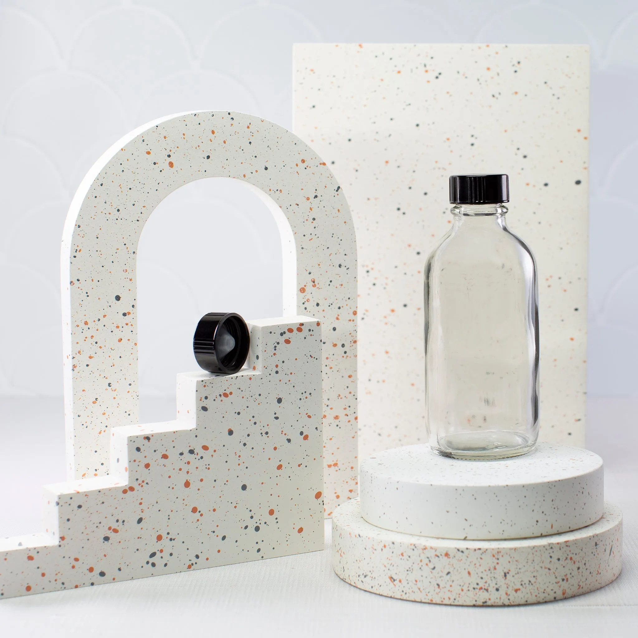 4 oz Clear Glass Bottle with 22-400 Neck