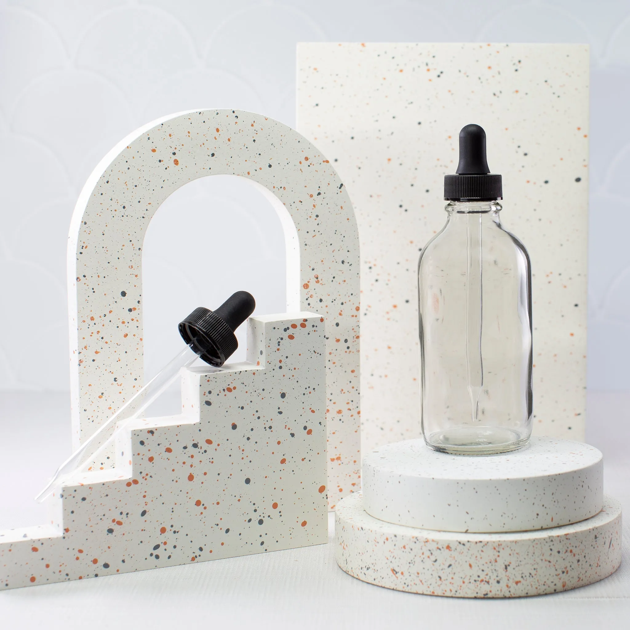 4 oz Clear Glass Bottle with 22-400 Neck