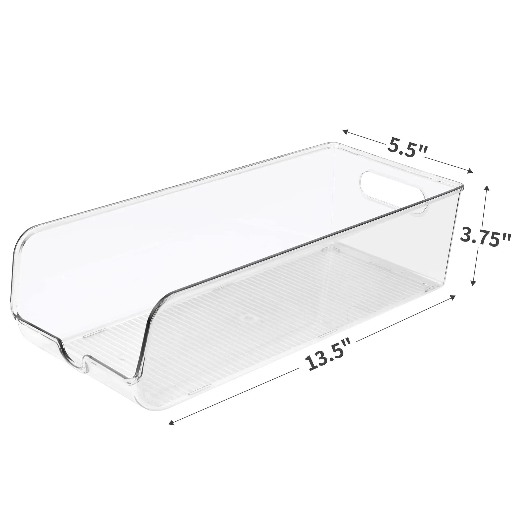 4 Pack Soda Can Organizer,  Drink Can Holder for Refrigerator, Pantry, Fridge Can Dispenser, Clear