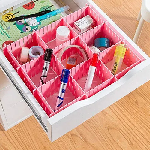 4 X Adjustable Drawer Clapboard Partition Divider Cabinet DIY Storage Organizer