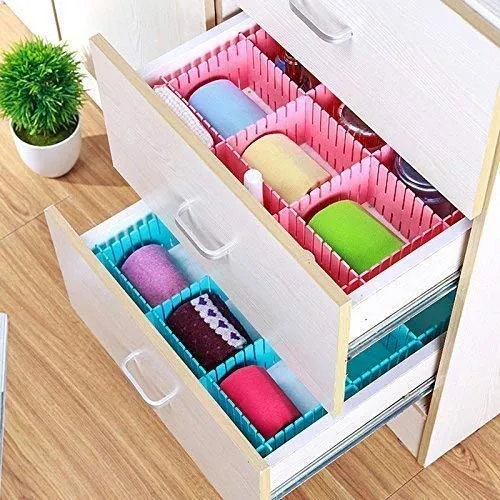 4 X Adjustable Drawer Clapboard Partition Divider Cabinet DIY Storage Organizer