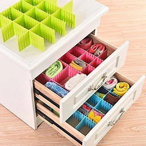 4 X Adjustable Drawer Clapboard Partition Divider Cabinet DIY Storage Organizer