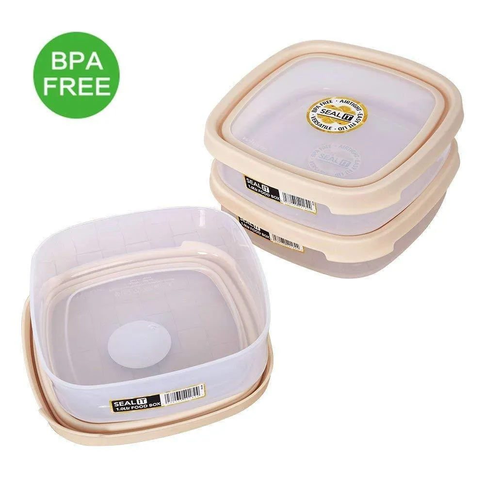 6 Piece Food Storage Container Set with Easy Locking Lids, BPA Free and 100% Leak Proof, Plastic
