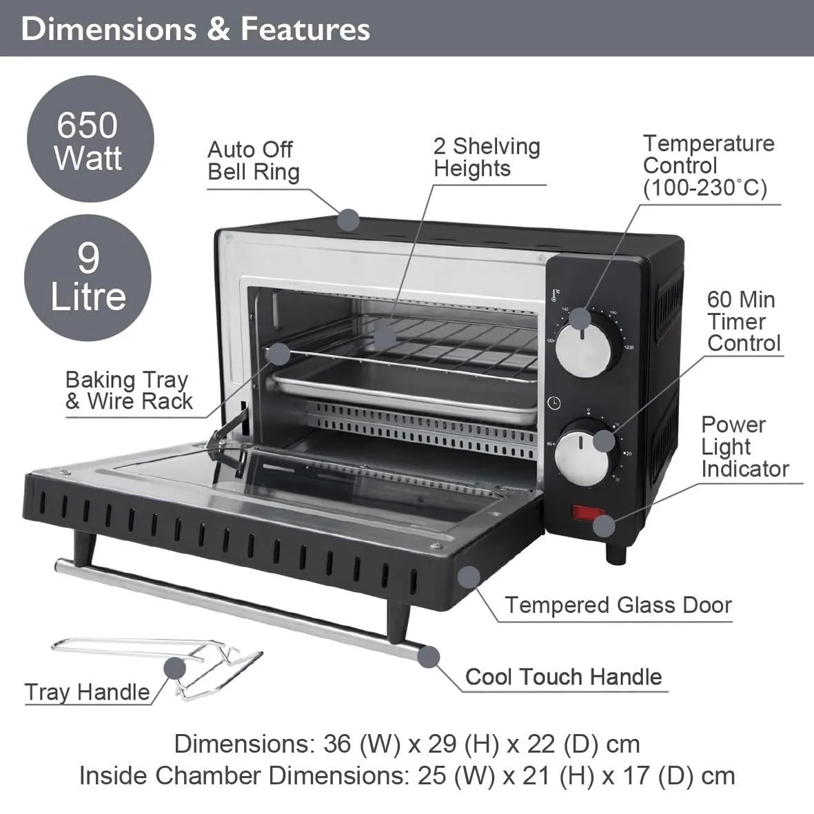 650W Compact Oven 34509