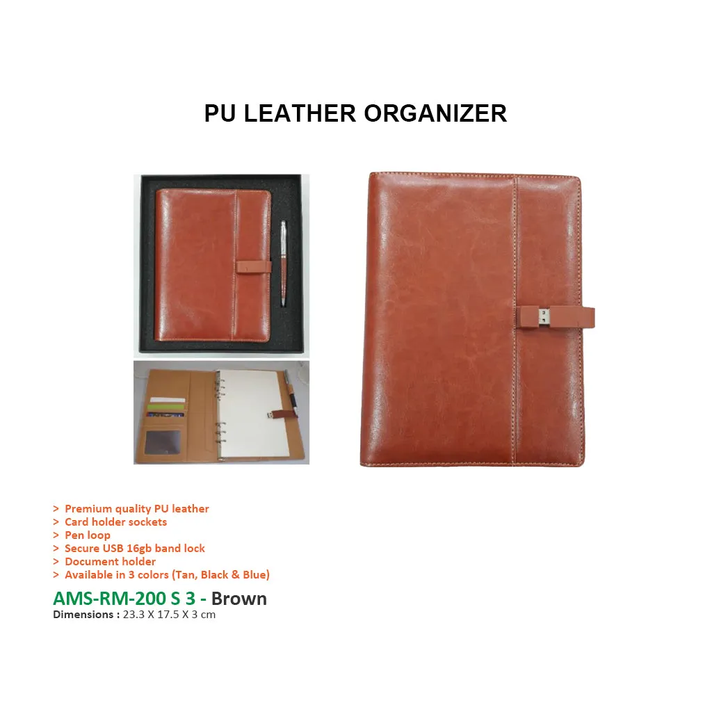AMS-RM-200 S3 - PU Leather Organizers