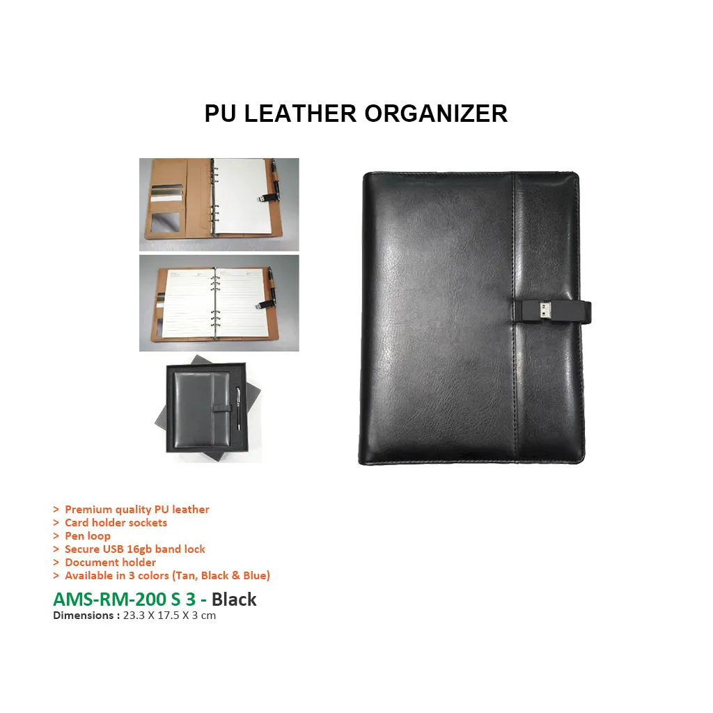 AMS-RM-200 S3 - PU Leather Organizers