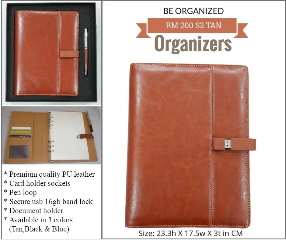 AMS-RM-200 S3 - PU Leather Organizers