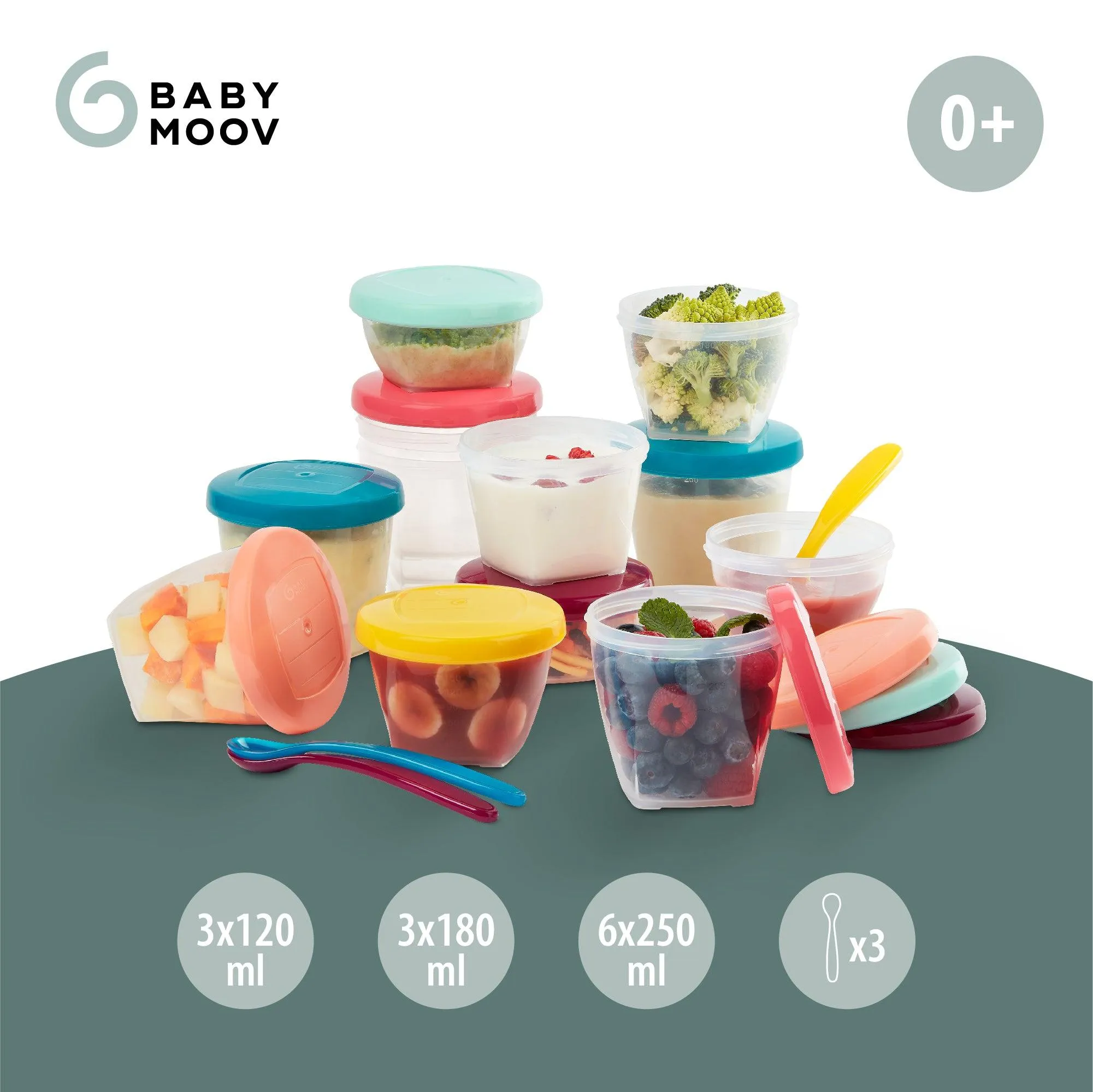 Babymoov Babybowls Glass Storage Containers Multiset of 8