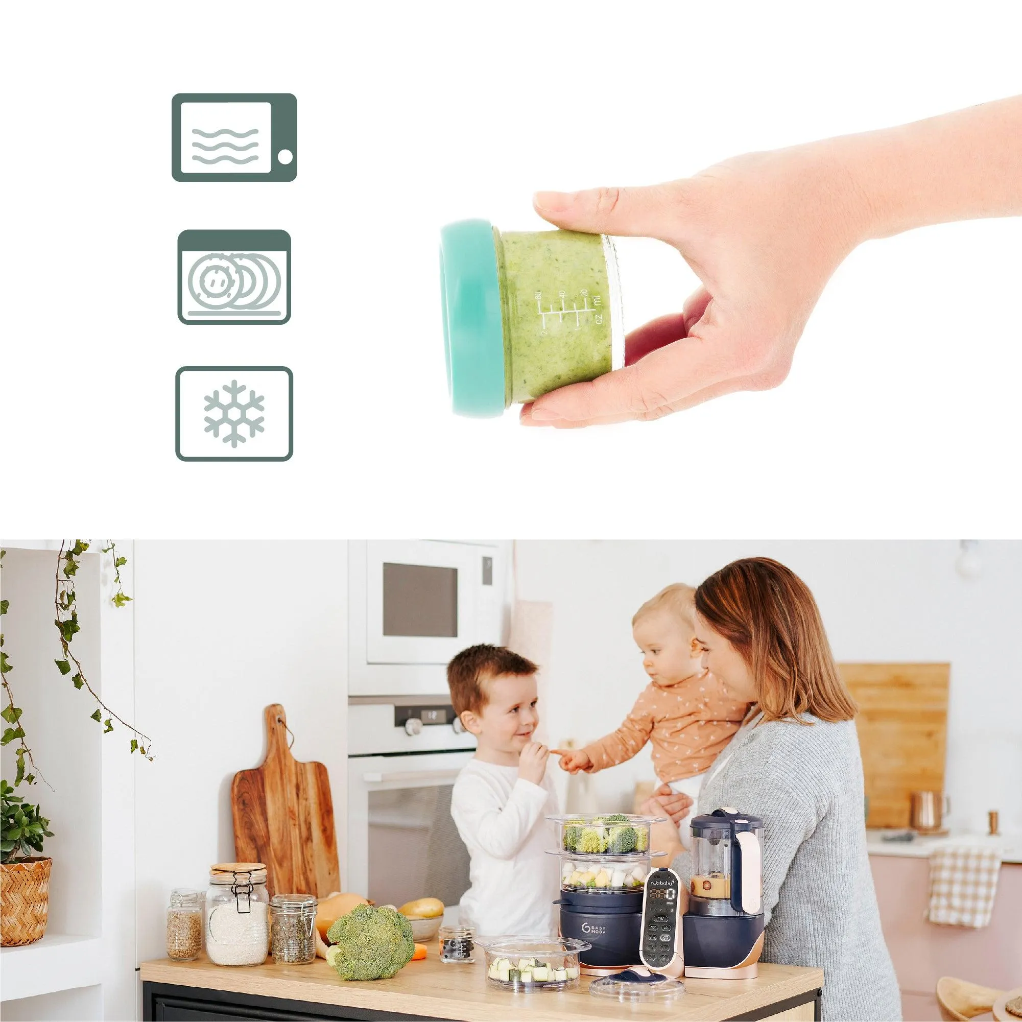 Babymoov Babybowls Glass Storage Containers Multiset of 8