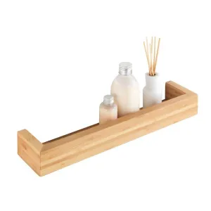 Bamboo 40cm Spice Rack & Wall Shelf