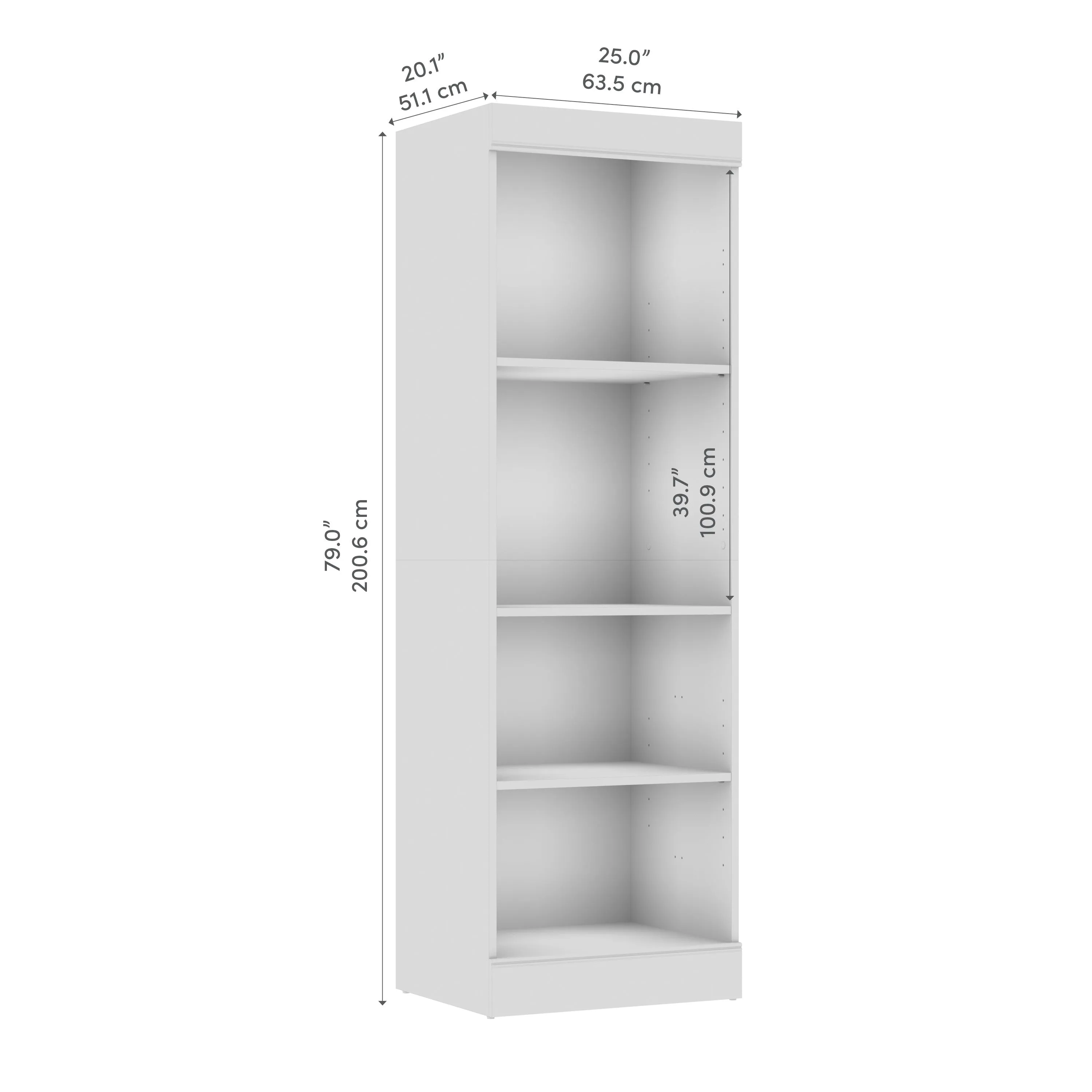Edge 25W Closet Organizer in White