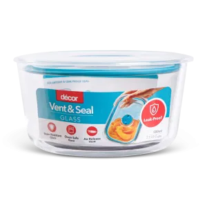 Glass Containers, Round, 500ml