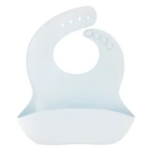 Glitter & Spice Silicone Food Bib - Ice Blue