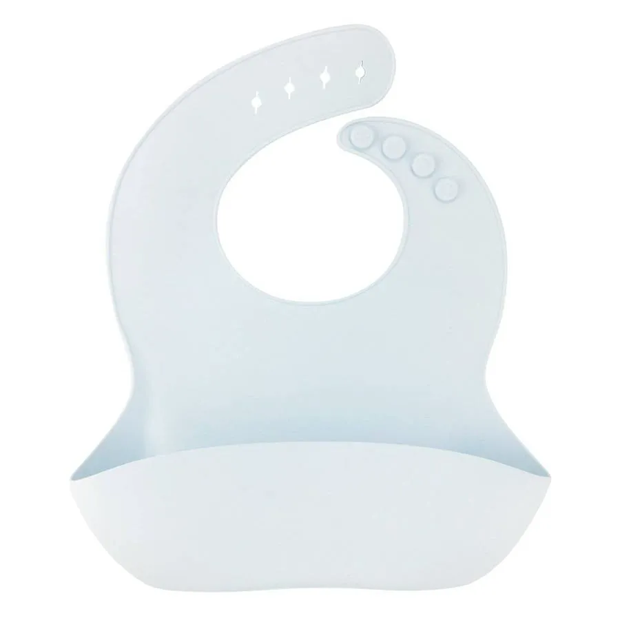Glitter & Spice Silicone Food Bib - Ice Blue