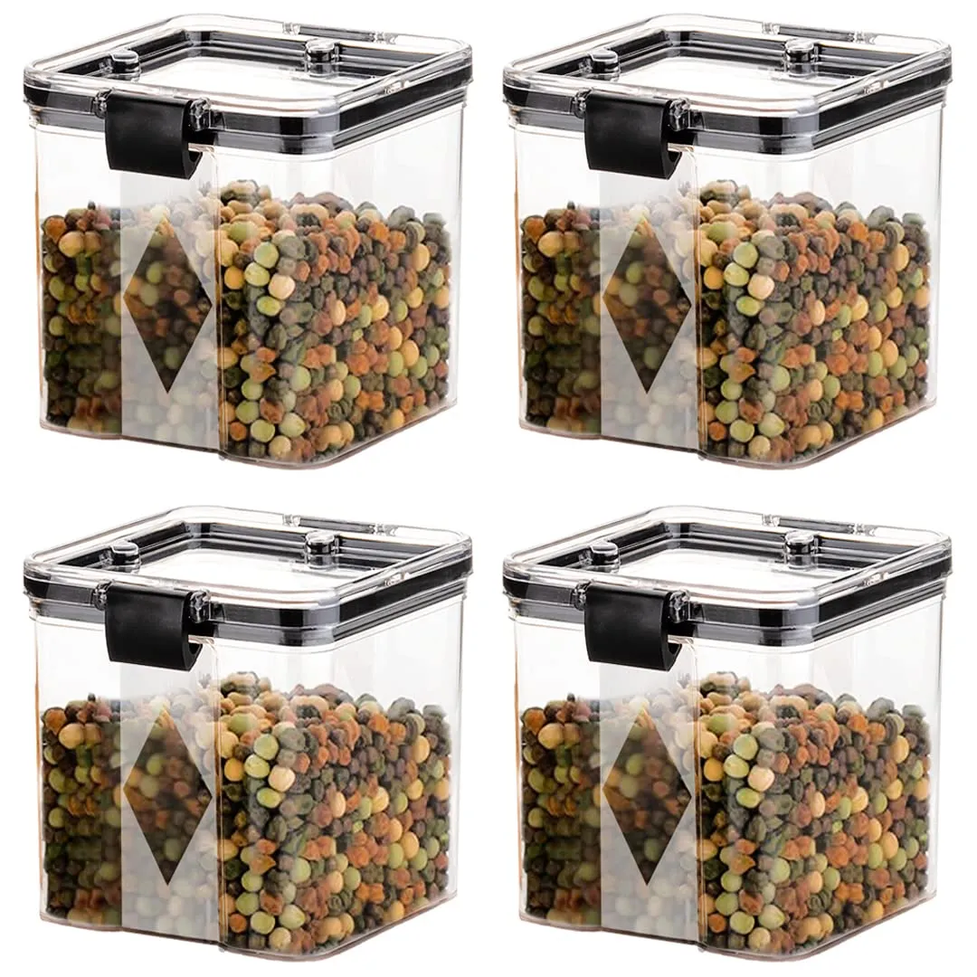 GOLWYN AirTight Kitchen Storage Container Set, Kitchen containers set, Kitchen Accessories Items For Storage Organizer(700ml, 4 pcs, Multi-Colour), Plastic