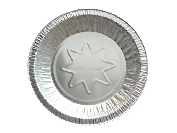 Handi-Foil 8" Extra-Deep Foil Pie Pan 1-3/16" Deep w/Clear Clamshell Container Combo 50/PK