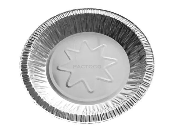 Handi-Foil 8" Extra-Deep Foil Pie Pan 1-3/16" Deep w/Clear Clamshell Container Combo 50/PK