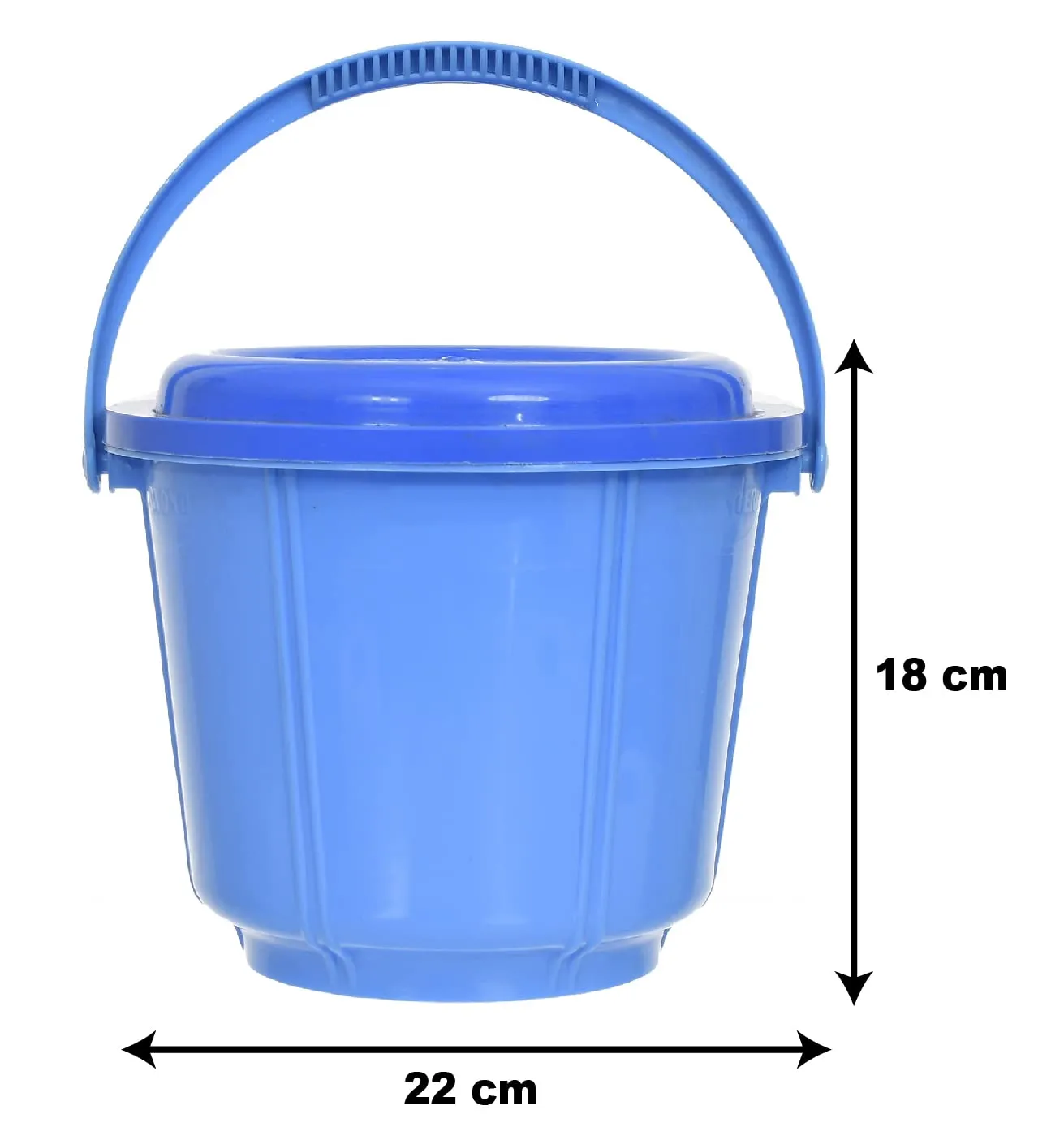 Heart Home Small Multiuses Plastic Kitchen & Pantry Storage Container/Bucket with Handle & Lid, 5 LTR.- Pack of 3 (Blue)-47HH01233