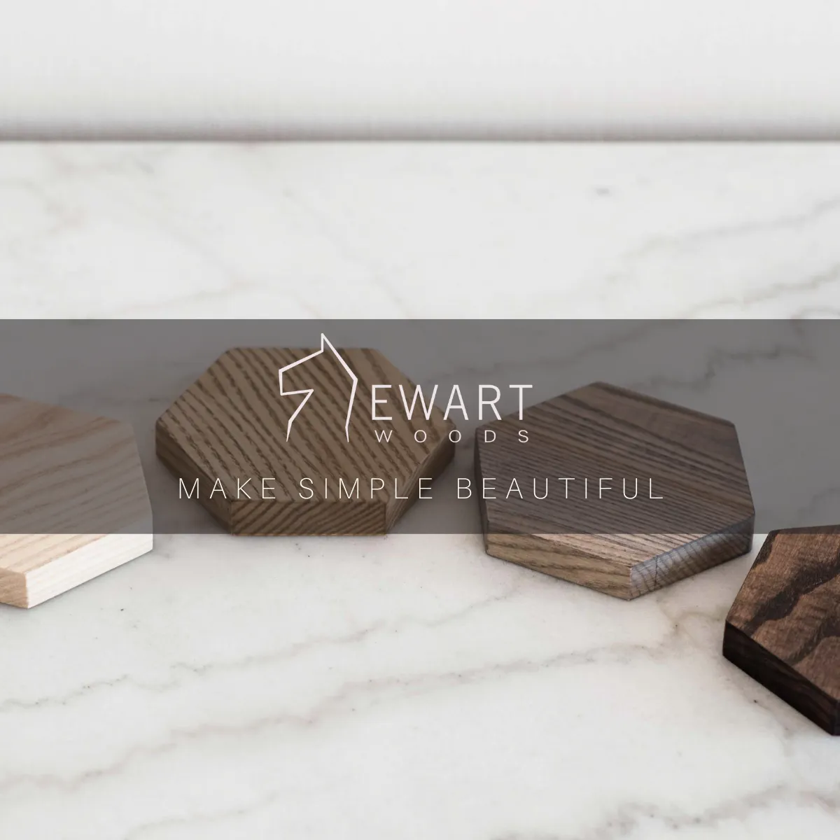 Hexagonal coasters for glass cups
