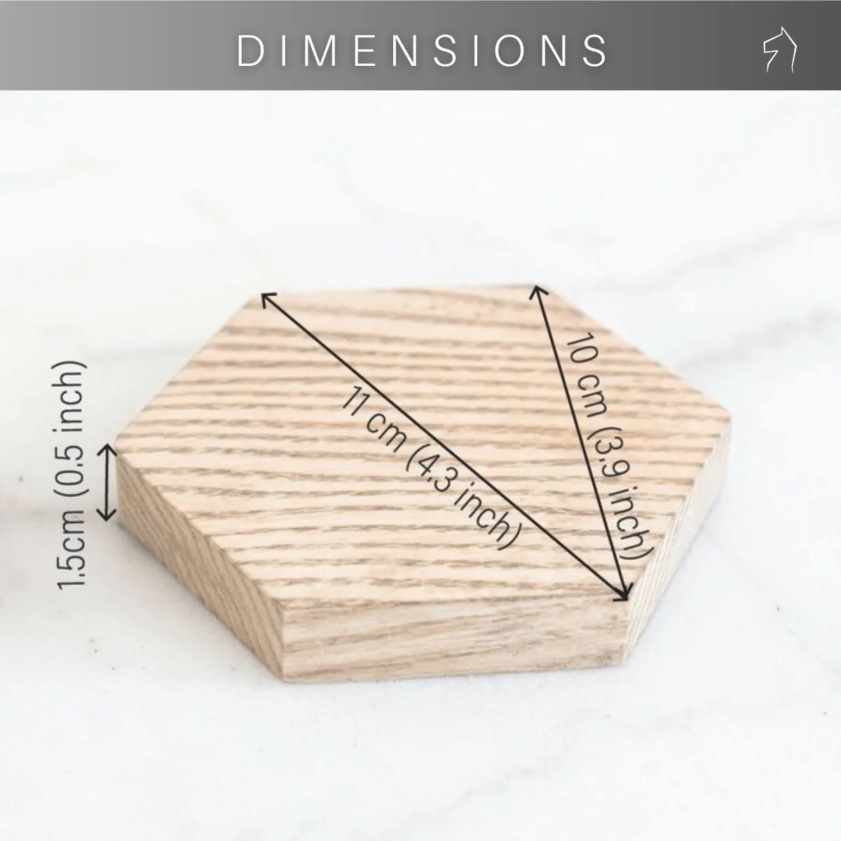 Hexagonal coasters for glass cups