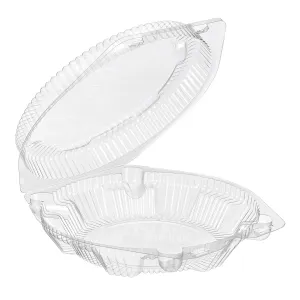 Inline Clear Plastic Low Clamshell for 8" Foil Pie Pan 200/CS