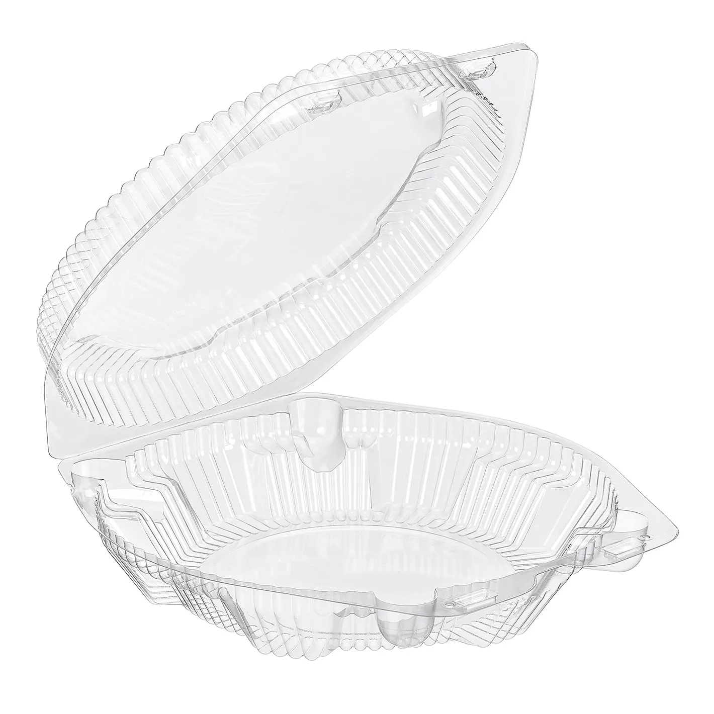 Inline Clear Plastic Low Clamshell for 8" Foil Pie Pan 200/CS