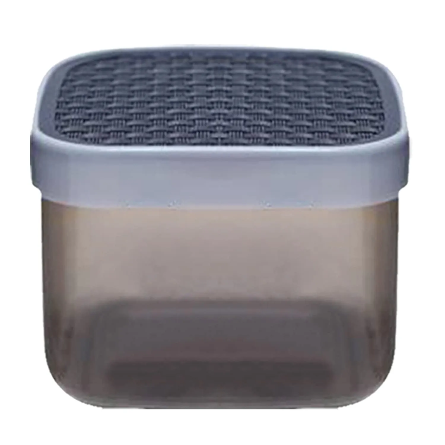 Kuber Industries Check Deisgn Lid Food Grade BPA Free Plastic Kitchen Container Set,1200ml, Set of 12 (Grey & Blue)