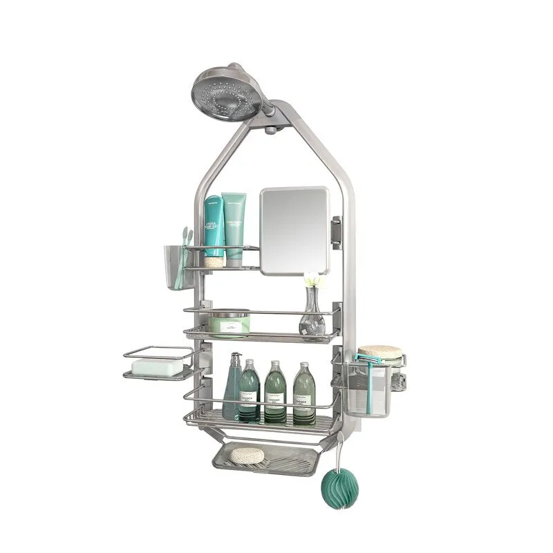 Landre Silver Adjustable Hanging Shower Caddy
