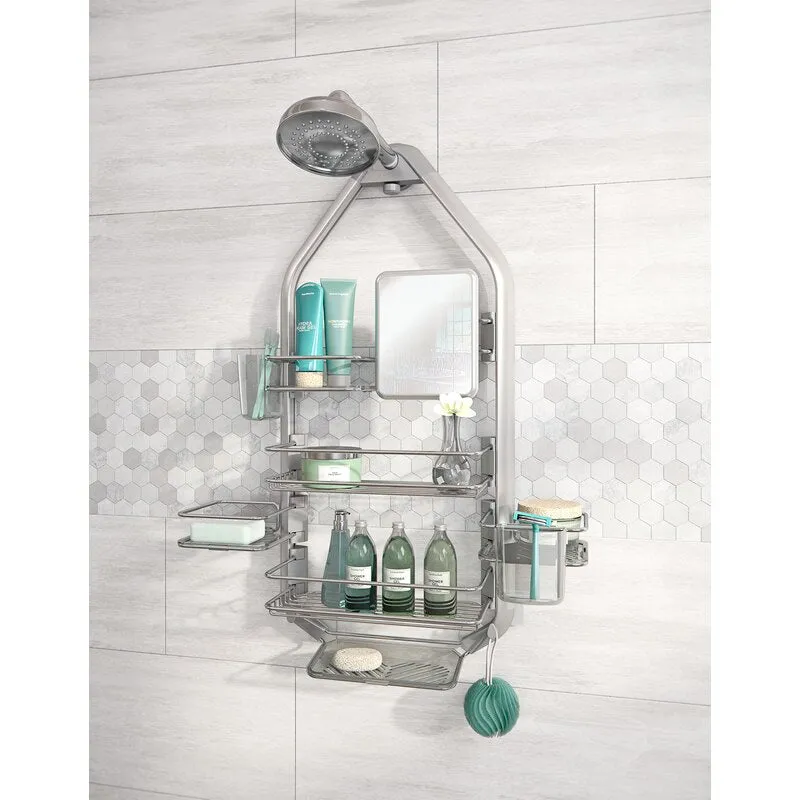 Landre Silver Adjustable Hanging Shower Caddy