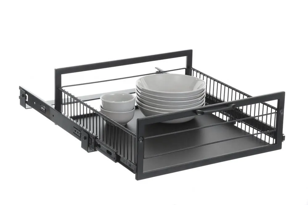 Large Pull Out Pantry Drawer Black