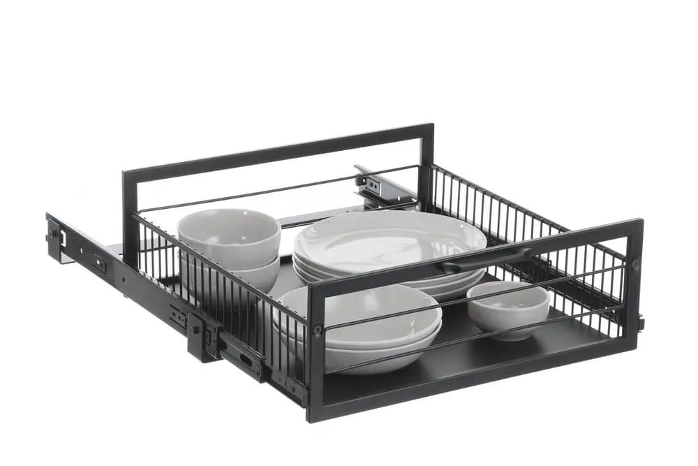 Large Pull Out Pantry Drawer Black