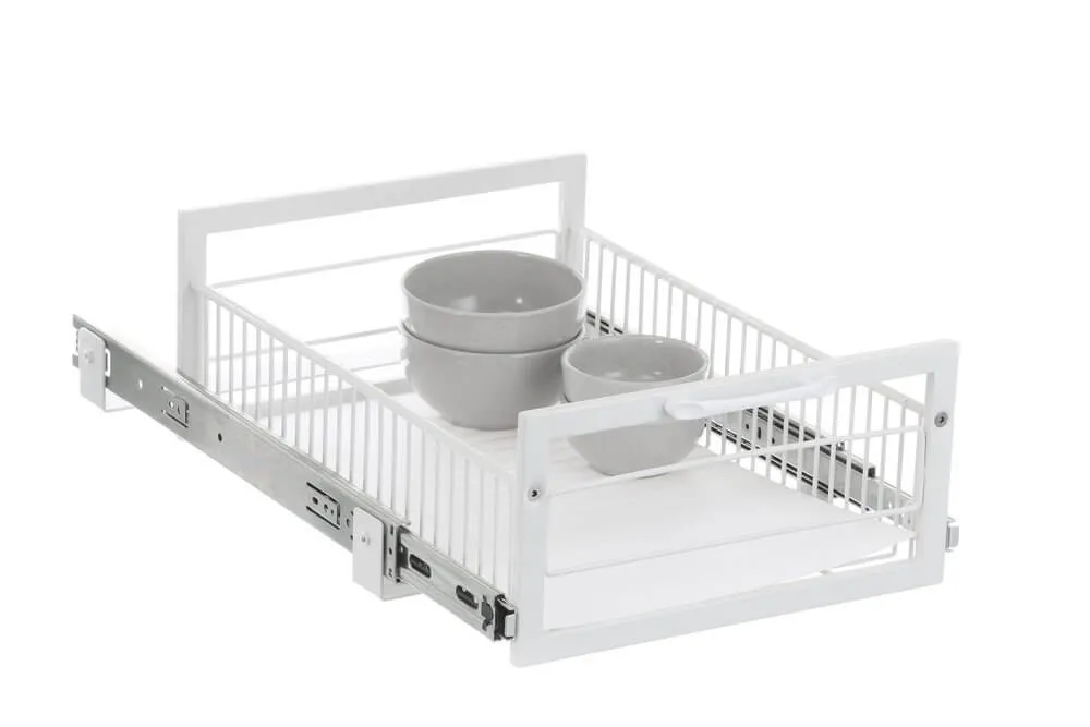 Medium Pull Out Pantry Drawer White
