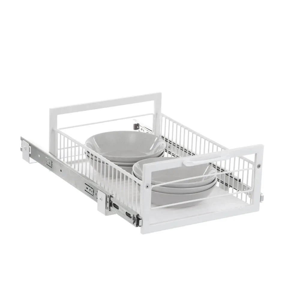 Medium Pull Out Pantry Drawer White