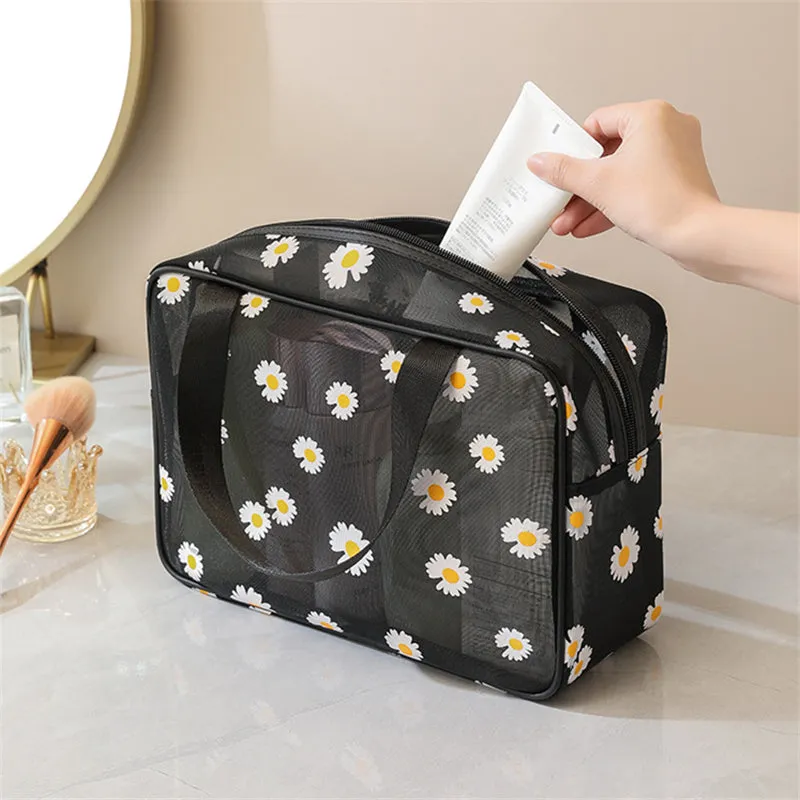 PAIR OF MESH MAKEUP BAG