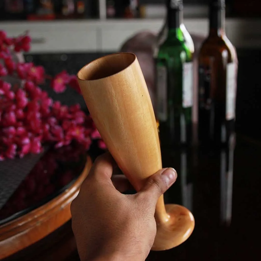 Personalized Neem Wood Champagne Glasses