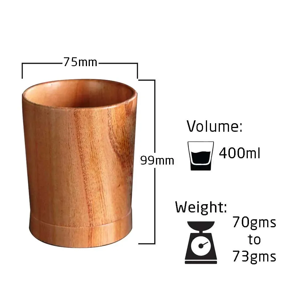 Personalized Neem Wood Whiskey Glasses