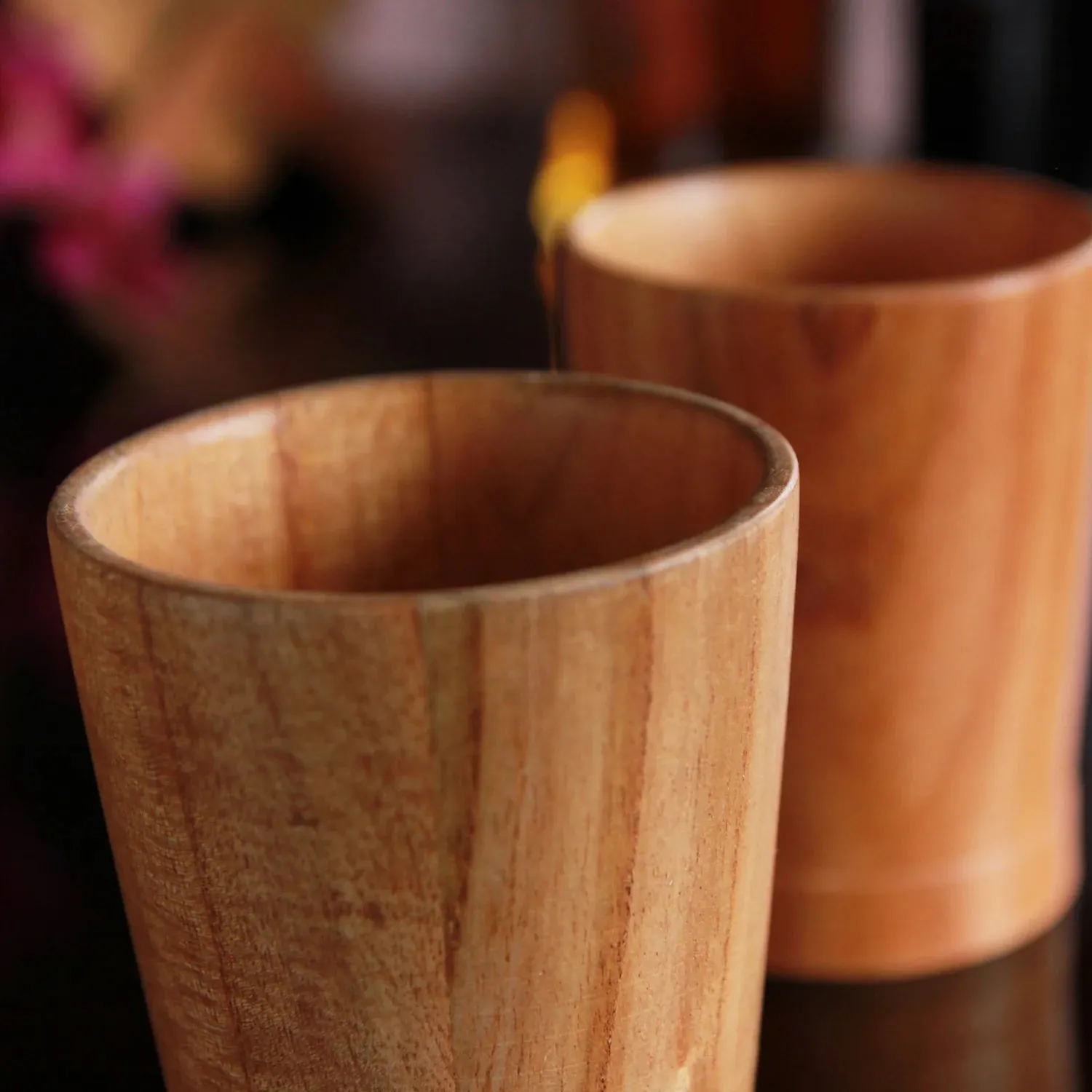 Personalized Neem Wood Whiskey Glasses