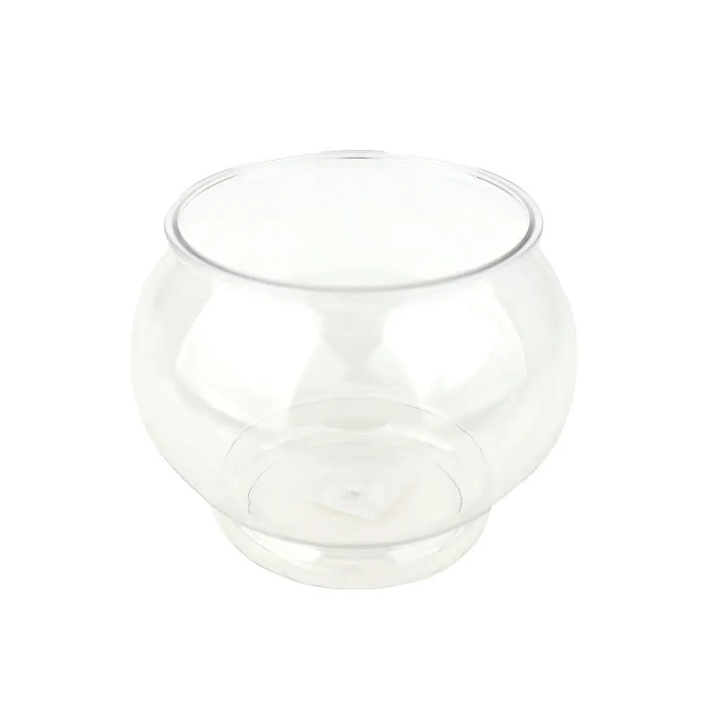 Plastic Fish Bowl Container, Clear, 4-1/2-Inch