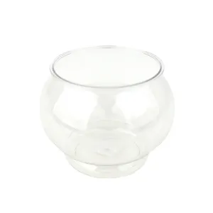 Plastic Fish Bowl Container, Clear, 4-1/2-Inch