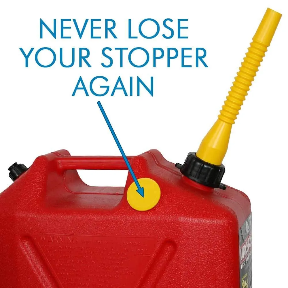 Pro Quip 15L Plastic Fast Pour Fuel Jerry Can - Unleaded Petrol Red - 1006