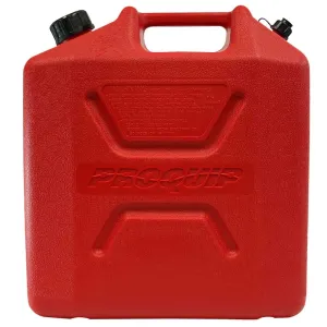 Pro Quip 15L Plastic Fast Pour Fuel Jerry Can - Unleaded Petrol Red - 1006
