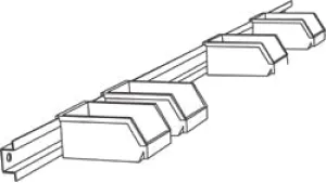 Production Basics 8303 Parts Bin Rail for 60" Wide Bench